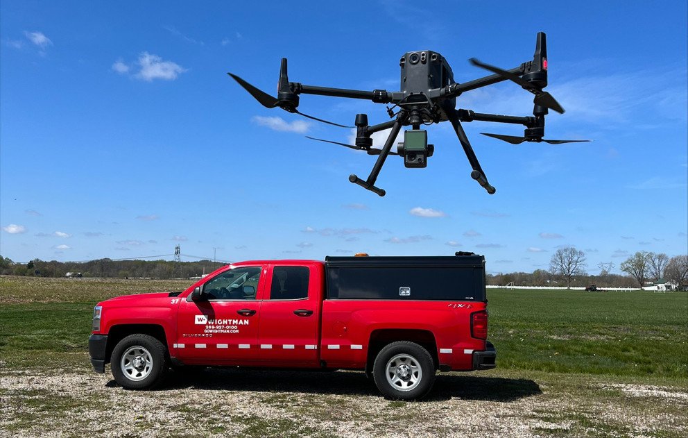 Greentown Station Wightman truck and drone